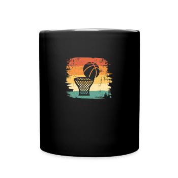 Design de joueur de basket-ball - Retro Vintage - Mug uni - noir - Devant