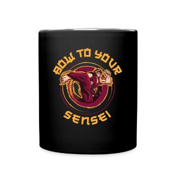 Bow To Your Sensei Karate Gift - Full Colour Mug - black - Front