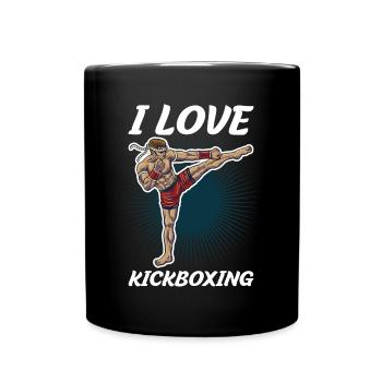 J’adore kickboxing Kickboxing Cadeau - Mug uni - noir - Devant