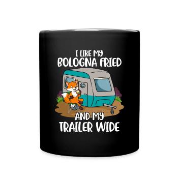 Bologna Fried Trailer Wide Wohnmobil Geschenk - Tasse einfarbig - Schwarz - Vorne