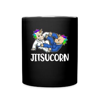 Jitsucorn Jiu Jitsu Geschenk - Tasse einfarbig - Schwarz - Vorne