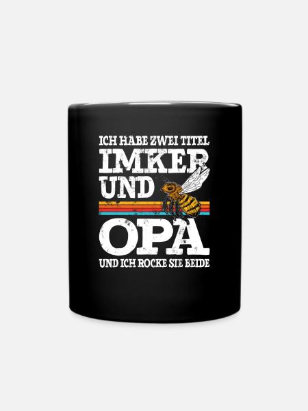 Ich Habe Zwei Titel Imker Und Opa - Tasse einfarbig - Schwarz