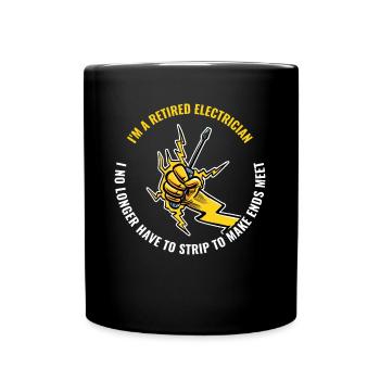 Retired Electrician Electrician Electrician Gift - Full Colour Mug - black - Front