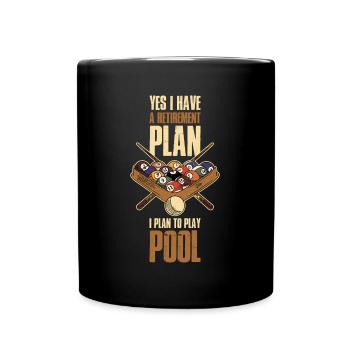 Pool Retirement Billard Geschenk - Tasse einfarbig - Schwarz - Vorne