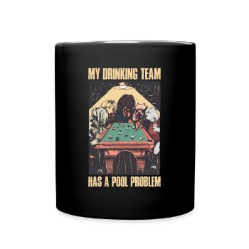 Problème de piscine Cadeau de billard - Mug uni - noir - Devant