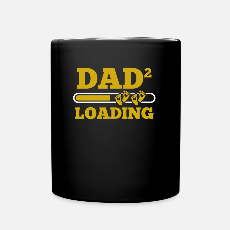 Zwillingspapa Zwillinge Vater Papi Vatertag Papa - Tasse einfarbig - Schwarz