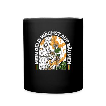 Baumklettern Baumpfleger Arborist Baumkletterer - Tasse einfarbig - Schwarz - Vorne