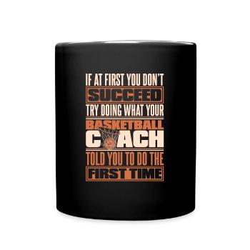 Basketballtrainer Basketball Trainer Coach - Tasse einfarbig - Schwarz - Vorne