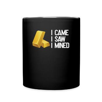 Mine d’or minière - Mug uni - noir - Devant