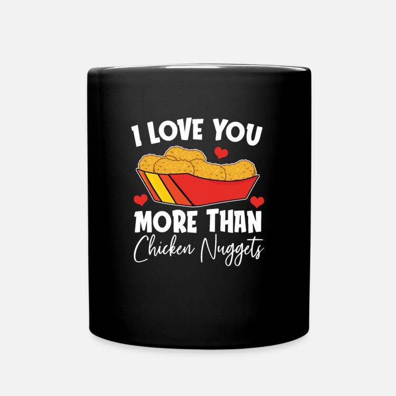 Aimez plus que les pépites de poulet des amateurs de pépites - Mug uni - noir