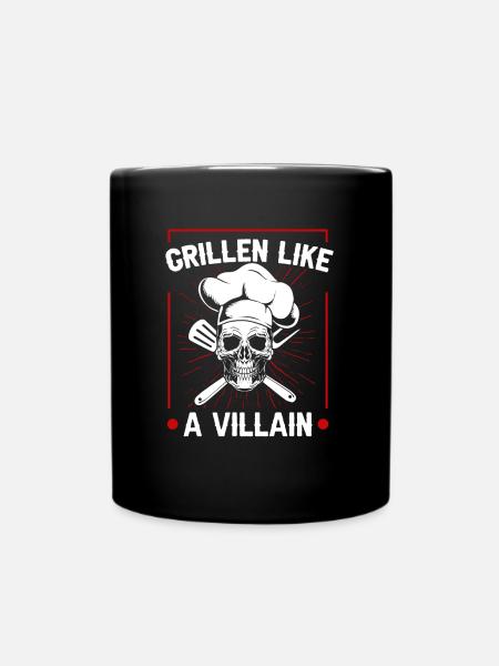 Grillen Grillmeister BBQ - Tasse einfarbig - Schwarz