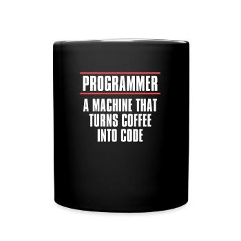 Programmierer Coder Software Entwickler - Tasse einfarbig - Schwarz - Vorne