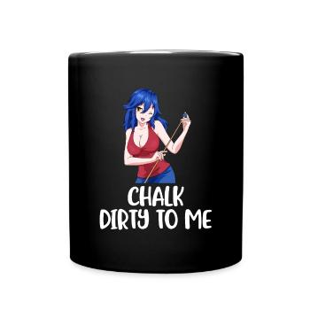 Chalk Dirty To Me Billard Geschenk - Tasse einfarbig - Schwarz - Vorne