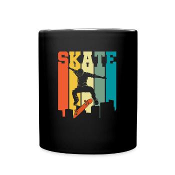 Skate Retro Für Skateboarder - Tasse einfarbig - Schwarz - Vorne