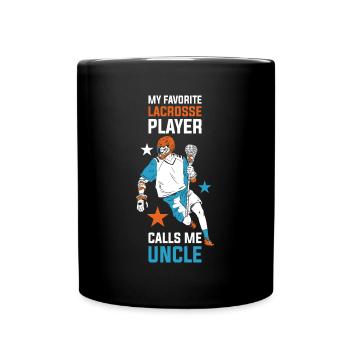 Lacrosse Uncle Lacrosse Gift - Full Colour Mug - black - Front