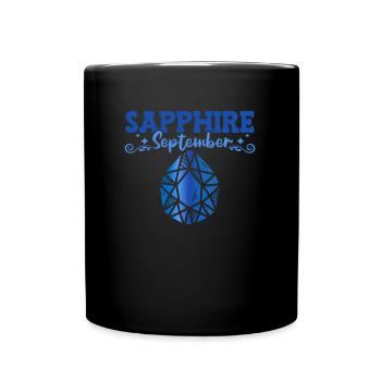 Edelsteine - Tasse einfarbig - Schwarz - Vorne