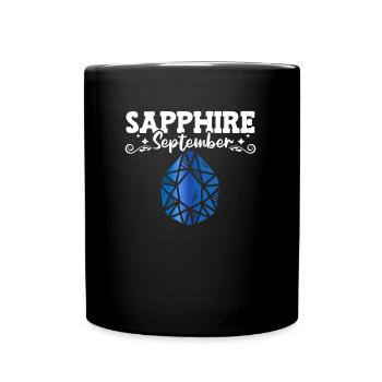Edelsteine - Tasse einfarbig - Schwarz - Vorne