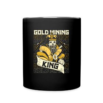 Mine d’or minière - Mug uni - noir - Devant