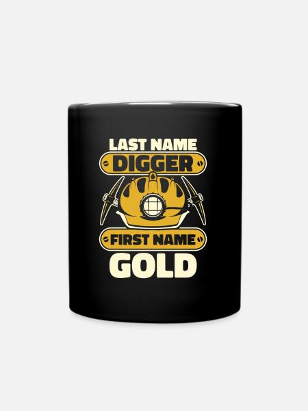 Goldbergbau Goldmine - Tasse einfarbig - Schwarz
