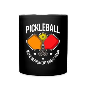 Pickleball Retirement Pickleball Geschenk - Tasse einfarbig - Schwarz - Vorne