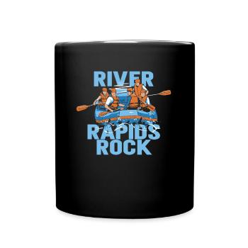 Rafting Canoë Kayak d’eau vive - Mug uni - noir - Devant