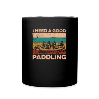 Rafting Canoë Kayak d’eau vive - Mug uni - noir - Devant