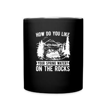 Rafting White Water Canoe Kayak - Full Colour Mug - black - Front