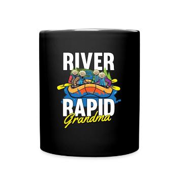 Rafting White Water Canoe Kayak - Full Colour Mug - black - Front