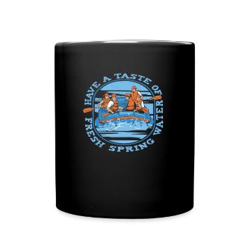 Rafting White Water Canoe Kayak - Full Colour Mug - black - Front