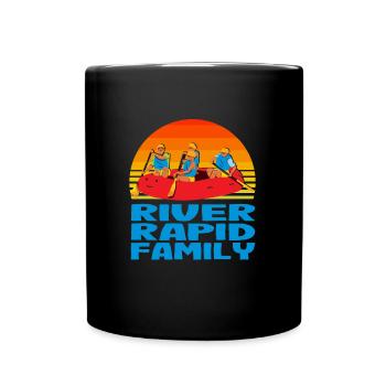 Rafting White Water Canoe Kayak - Full Colour Mug - black - Front