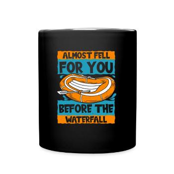 Rafting Wildwasser Kanu Kajak - Tasse einfarbig - Schwarz - Vorne