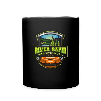 Rafting Wildwasser Kanu Kajak - Tasse einfarbig - Schwarz - Vorne