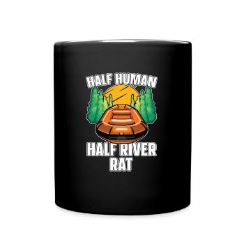 Rafting White Water Canoe Kayak - Full Colour Mug - black - Front
