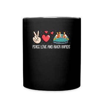 Rafting White Water Canoe Kayak - Full Colour Mug - black - Front