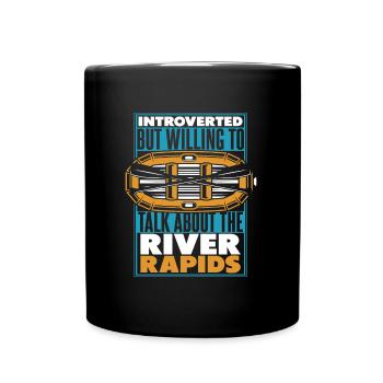 Rafting Wildwasser Kanu Kajak - Tasse einfarbig - Schwarz - Vorne