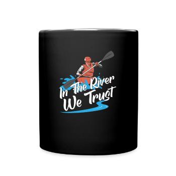Rafting Canoë Kayak d’eau vive - Mug uni - noir - Devant