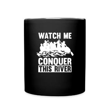 Rafting Wildwasser Kanu Kajak - Tasse einfarbig - Schwarz - Vorne