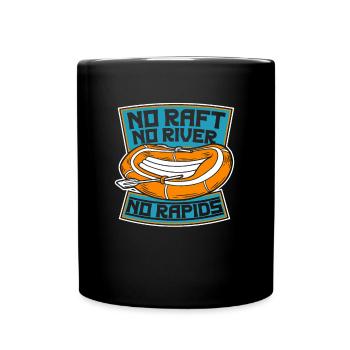 Rafting Wildwasser Kanu Kajak - Tasse einfarbig - Schwarz - Vorne