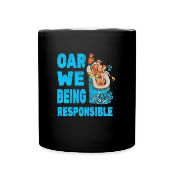 Rafting Wildwasser Kanu Kajak - Tasse einfarbig - Schwarz - Vorne