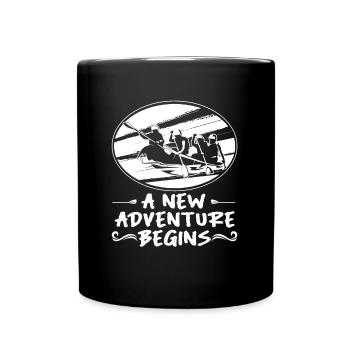 Rafting White Water Canoe Kayak - Full Colour Mug - black - Front