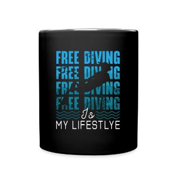 Apnéiste Apnée Plongée Apnée Cadeau - Mug uni - noir - Devant