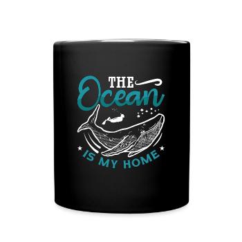Freediver Apnea Freediving Sea Gift - Full Colour Mug - black - Front