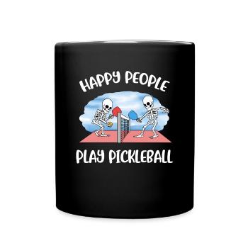Les gens heureux jouent au pickleball Pickleball Gift - Mug uni - noir - Devant