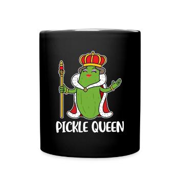 Pickle Queen Cucumber Gift - Full Colour Mug - black - Front
