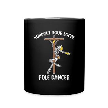 Cadeau optionnel local de pole dancer - Mug uni - noir - Devant