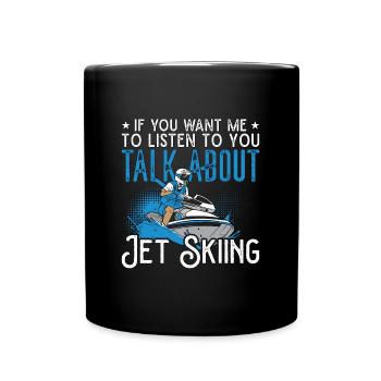 JetSki Vacances Sports Nautiques Mer Été Lac Cadeau - Mug uni - noir - Devant
