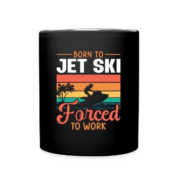 Jetski Sommer Coole Wassersport Urlaub Geschenk - Tasse einfarbig - Schwarz - Vorne