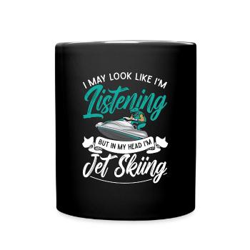 Jetski Urlaub Sommer Wassersport Coole Geschenk - Tasse einfarbig - Schwarz - Vorne