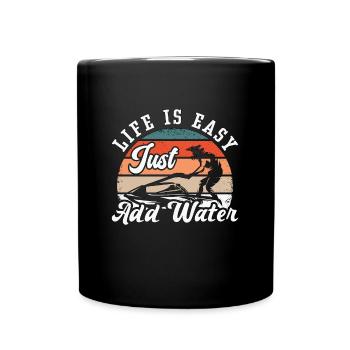 Jetski Wassersport Sommer Coole Urlaub Geschenk - Tasse einfarbig - Schwarz - Vorne