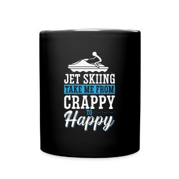 Jetski Coole Wassersport Urlaub Sommer Geschenk - Tasse einfarbig - Schwarz - Vorne